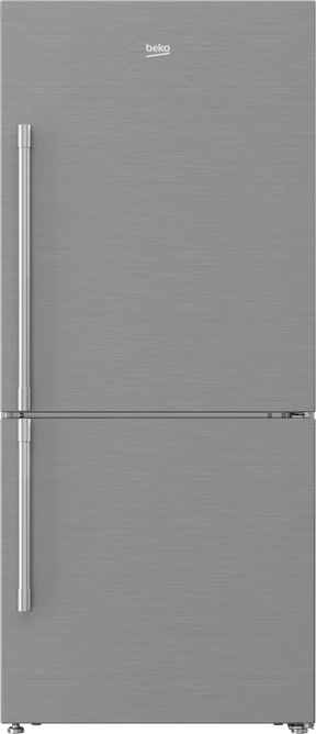 Beko BFBF3018SSIM 30 Inch Counter Depth Bottom Mount Refrigerator with sleek stainless steel finish.