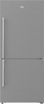 Beko BFBF3018SSIM 30 Inch Counter Depth Bottom Mount Refrigerator with sleek stainless steel finish.