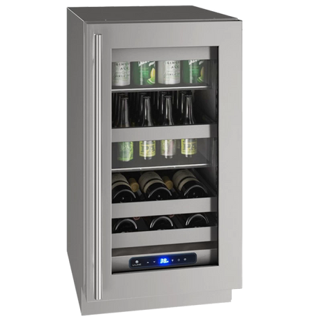U-LINE UHBSG41A V518-18 Inch Undercounter Beverage Center with U-Adjust™ Storage Bins and Racks, Digital Touch Pad Control