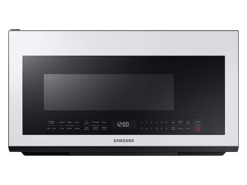 Samsung ME21B706B12 2.1 cu. ft. BESPOKE Over-the-Range Microwave with Sensor Cooking - White glass