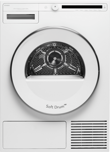 ASKO T208CW 24" Condensation Dryer, Classic, White with Soft Drum™ technology for gentle drying.