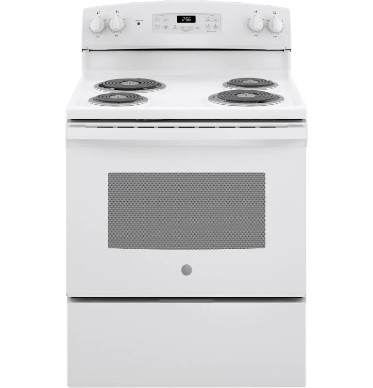 GE JB256DMWW 5.0 Cu. Ft. Self-Cleaning Freestanding Electric Range - White