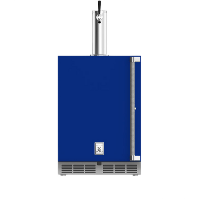 Hestan GFDSL241BU - OUTDOOR SINGLE FAUCET BEER DISPENSER, SOLID DOOR, WITH LOCK, LEFT HINGED, 24" - BLUE