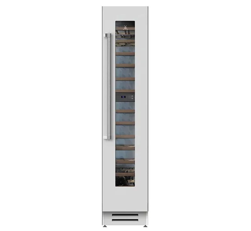 Hestan wine column, 18-inch, right hinged, dual-zone temperature control