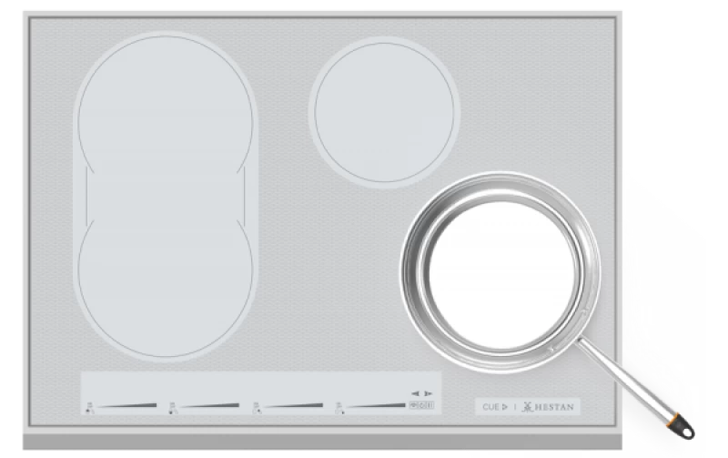 Hestan induction cooktop with four zones