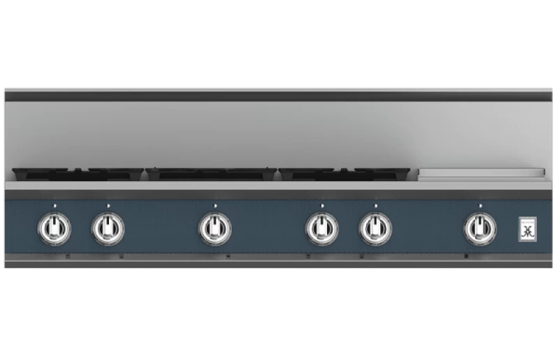 Hestan KRT485GDNGGG - RANGETOP, 5 BURNER WITH GRIDDLE, 48" - NG - DARK GRAY