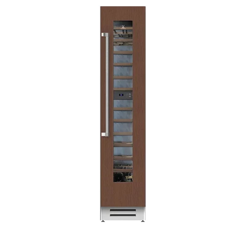 Hestan wine column refrigerator with glass door