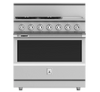 Hestan KRD364GDNG - RANGE, 4 BURNER WITH GRIDDLE, DUAL FUEL, 36" - NG - STAINLESS - luxury appliances sale