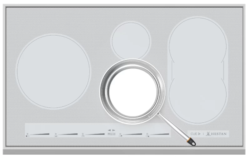 Hestan induction cooktop with five zones