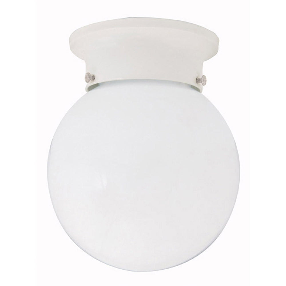 Capital Lighting 5569WH – 3-Light Vanity in White Finish – Transitional Bathroom Fixture with round glass shade
