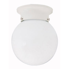 Capital Lighting 5569WH – 3-Light Vanity in White Finish – Transitional Bathroom Fixture with round glass shade