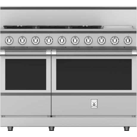 Hestan KRG485GD-NG - 48 Inch Freestanding Gas Range with 5 Sealed Burners, Double Ovens, 7.4 Total Capacity, 12 Inch Griddle