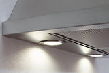 Bertazzoni 36" CHIMNEY HOOD 1 MOTOR 600 CFM with stylish lighting and effective ventilation for premium kitchens.