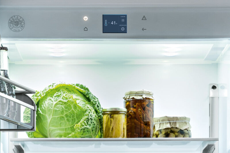 Bertazzoni refrigerator interior with fresh produce