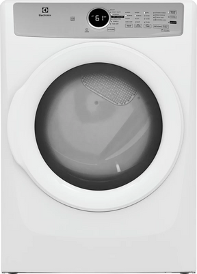 Electrolux ELFG7337AW ELX-8 CU FT WHITE FRONT LOAD GAS DRYER with luxury features and LED display