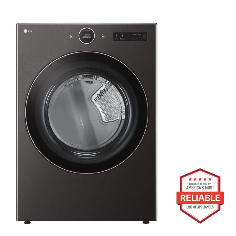 LG DLEX6500B 7.4 Cu. Ft. Smart Front Load Electric Dryer with AI Sensor Dry, featured in sleek design and advanced technology.