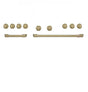Cafe CXPR8HKPTCG 48 Inch Handle & Knob Set for Pro Range and Rangetop: Brushed Brass with high-quality finish for appliances.