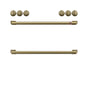 Cafe CXFCGHKPMCG Range Handle and Knob Kit in Brushed Brass with elegant finish.