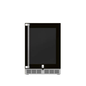 Hestan GRWGR24-BK HE-OUTD DUAL ZONE REF W/WINE, GLS D/L BK under counter refrigeration wine cooler appliance.