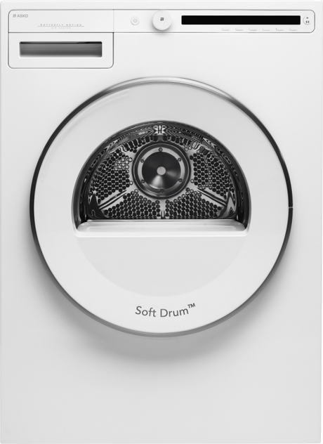 ASKO T208VW 24" Vented Dryer, Classic, White with Soft Drum feature for effective drying.