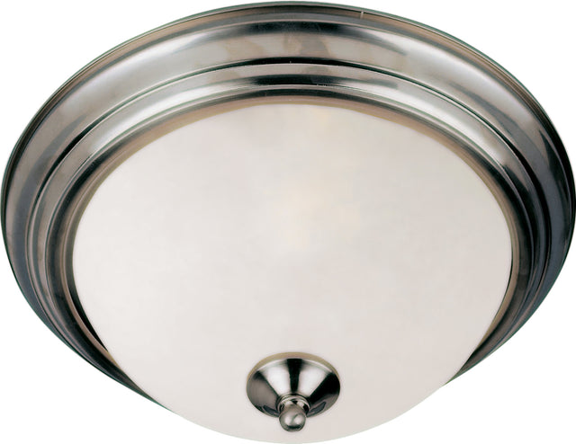 Maxim Lighting 5841FTSN – Malaga 1-Light Flush Mount in Satin Nickel – Contemporary Ceiling Fixture