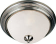 Maxim Lighting 5841FTSN – Malaga 1-Light Flush Mount in Satin Nickel – Contemporary Ceiling Fixture - OPEN BOX