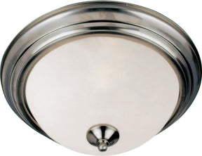Maxim Lighting 5841FTSN – Malaga 1-Light Flush Mount in Satin Nickel – Contemporary Ceiling Fixture - OPEN BOX