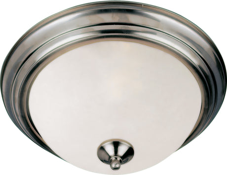 Maxim Lighting 5841FTSN – Malaga 1-Light Flush Mount in Satin Nickel – Contemporary Ceiling Fixture - OPEN BOX