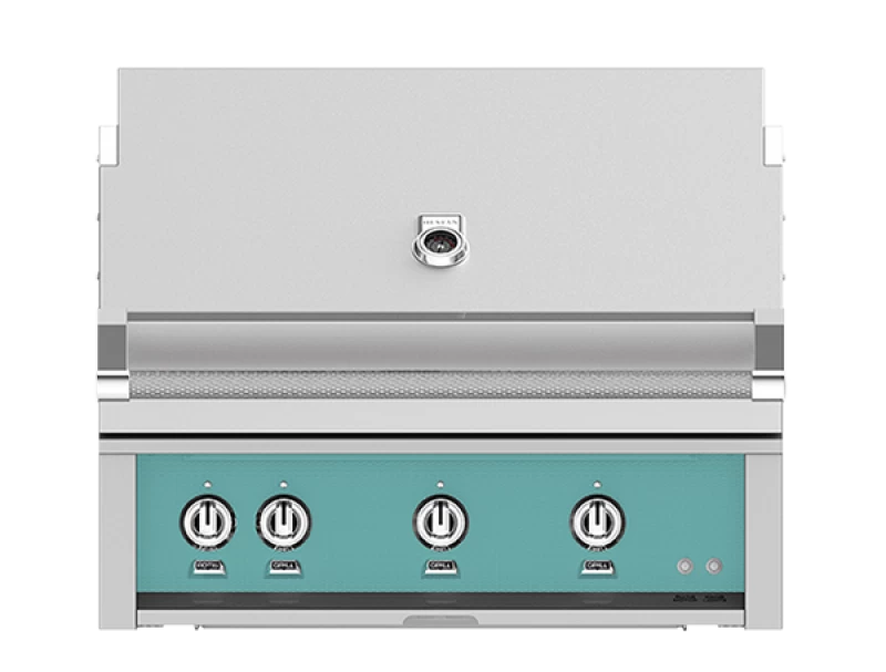 Hestan built-in grill with four burners