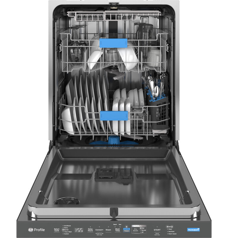 GE Profile PDT795SYVFS 24 Inch Fully Integrated Smart Dishwasher with 16 Place Settings, 39 dBa, 6 Wash Cycles, 3rd Rack, Microban® Antimicrobial Technology, Dry Boost™, NSF Certified, and ENERGY STAR