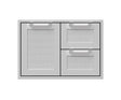 Hestan AGSDR30 30 Inch Double Drawer and Storage Door Combination: Stainless Steel