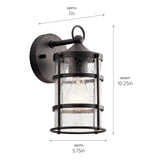 Kichler 49960AVI Outdoor Wall Light, Anvil Iron