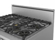 Hestan KBGLB30 HE-BACKGUARD LOW BACK 30" gas cooktop with premium stainless steel design for safety and style.