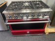 Hestan KRG365NGBG 36 Inch Freestanding Professional Gas Range with Dual-Flow Burner System, Heavy-Duty Cast-Iron Grates, CircuFlame™, PureVection™ Technology