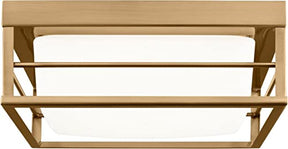 Visual Comfort 7529693S-848 - Dearborn 1-Light LED Small Square Flush Mount Ceiling Fixture in Satin Brass