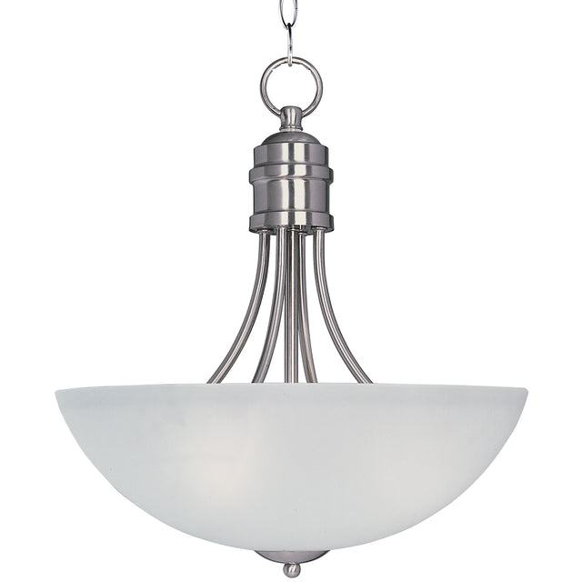 Maxim Lighting 10044FTSN - Logan 3 Light 16 inch Satin Nickel Invert Bowl Pendant Ceiling Light in 100, MN