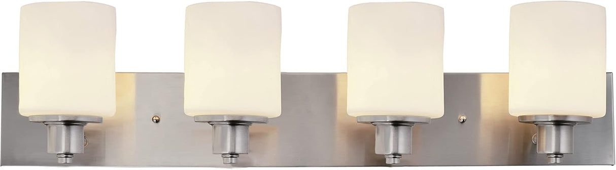 Design House 578849 Vanity Light, Satin Nickel (Open Box / Scratch & Dent)