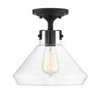 Savoy House 6-9137-1-89 - Walpole 1-Light Ceiling Light in Matte Black, modern design for various decor styles.