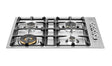 Bertazzoni QB30400X BZ-30IN LOW PROFILE BUILT-IN COOKTOP with four burners and stainless steel finish.