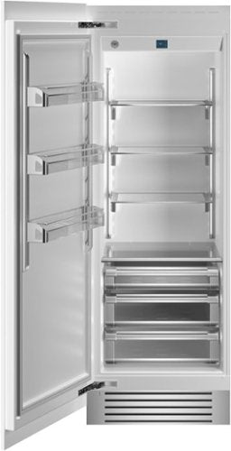 Bertazzoni built-in refrigerator column interior with adjustable shelves