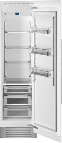 Bertazzoni built-in refrigerator column interior with shelves