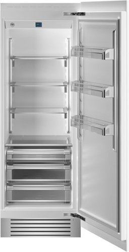 Bertazzoni built-in refrigerator column interior with adjustable shelves