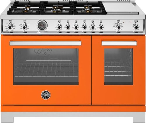 Bertazzoni 48" gas range with dual ovens