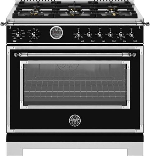 Bertazzoni 36-inch Heritage range with brass burners