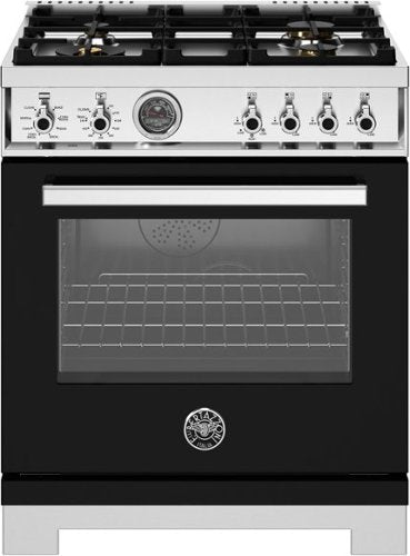 Bertazzoni 30" gas range with brass burners