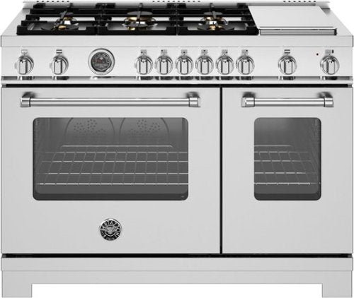 Bertazzoni 48" Master Series gas range with 6 brass burners