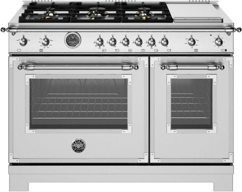 Bertazzoni gas range with 6 burners and griddle