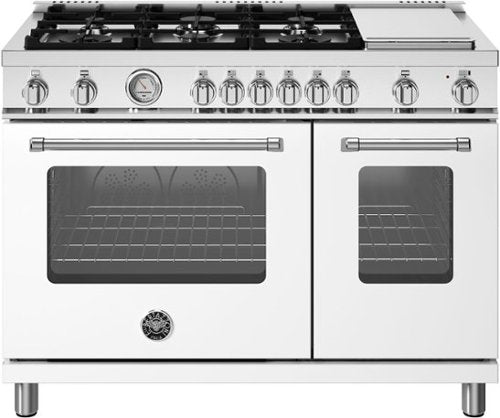 Bertazzoni 48" gas range with dual fuel oven