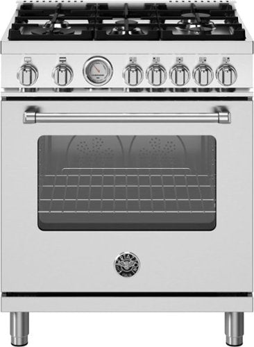 Bertazzoni gas range with aluminum burners