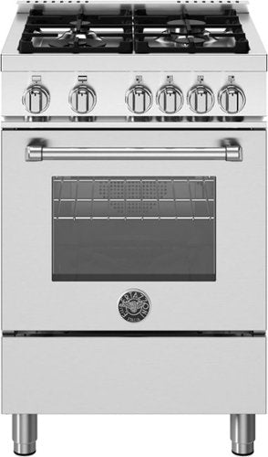 Bertazzoni gas range with aluminum burners